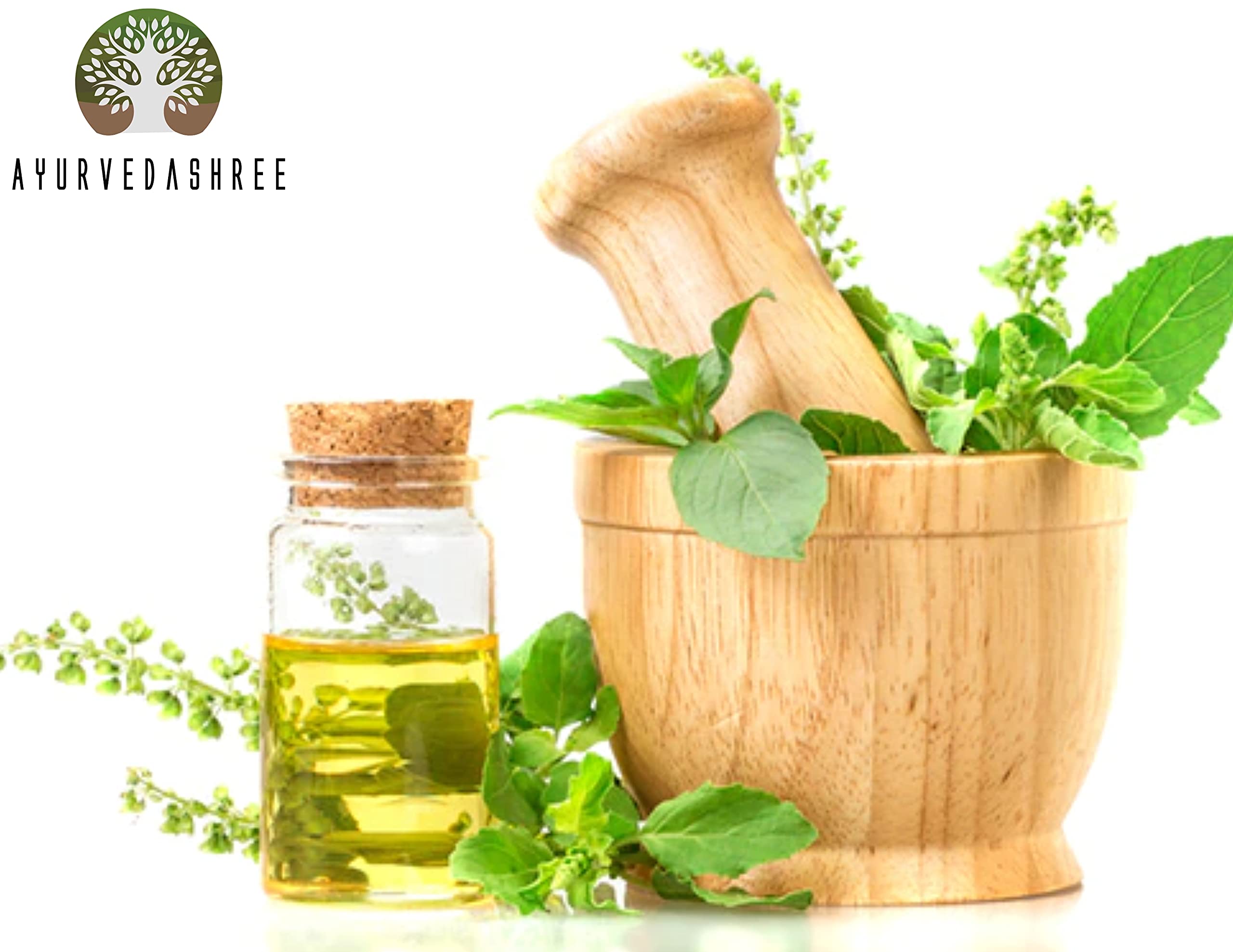 Ayurvedashree Holy Basil powder texture and natural color