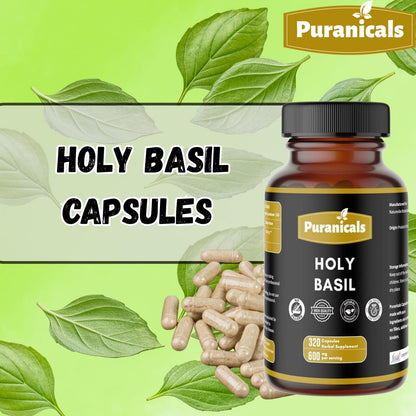 Side view of Puranicals Holy Basil supplement packaging
