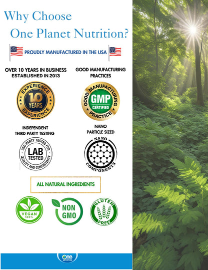 One Planet Nutrition Nano Holy Basil packaging details