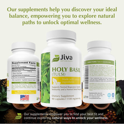 Vegan holy basil capsules packaging details