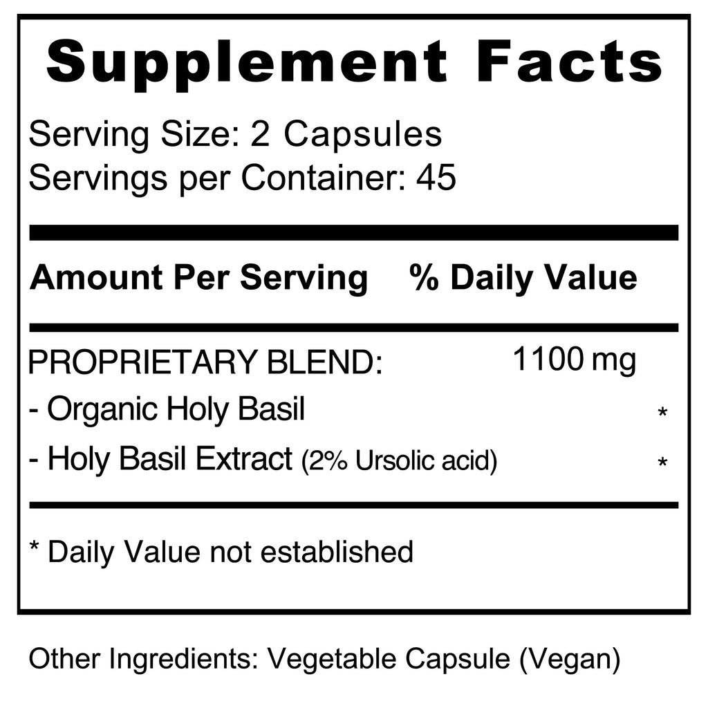 Authentic USA imported Jiva Botanicals holy basil supplement