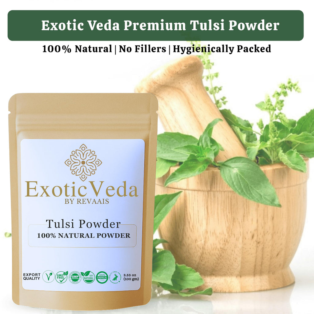Exotic Veda Holy Basil powder texture and fine grind