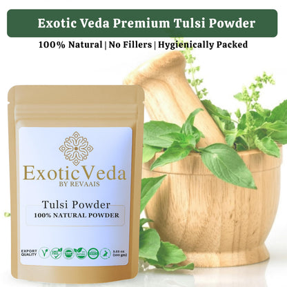 Exotic Veda Holy Basil powder texture and fine grind