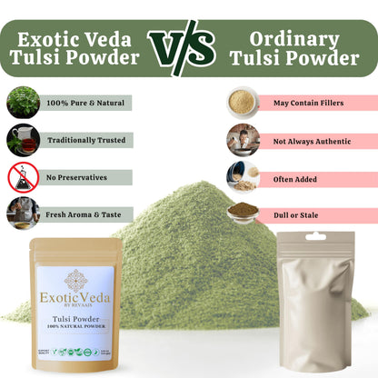 Natural Ayurvedic Tulsi powder for skin and hair care
