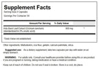 Swanson Holy Basil herbal supplement bottle label details