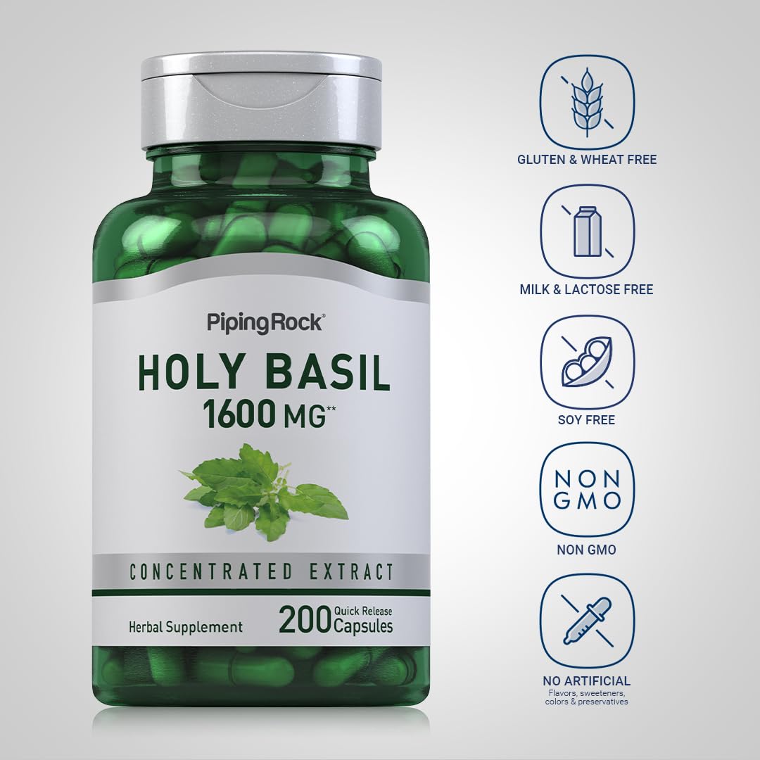 Piping Rock Tulsi extract supplement packaging