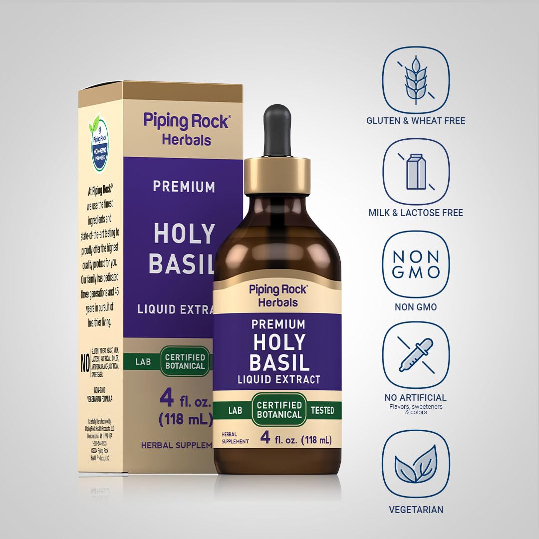 Liquid herbal extract supplement bottle