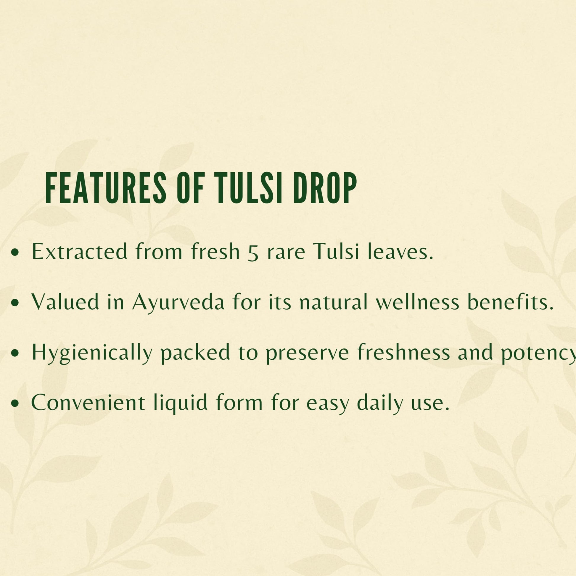 Authentic Ayurvedashree Tulsi Drops bottle side profile