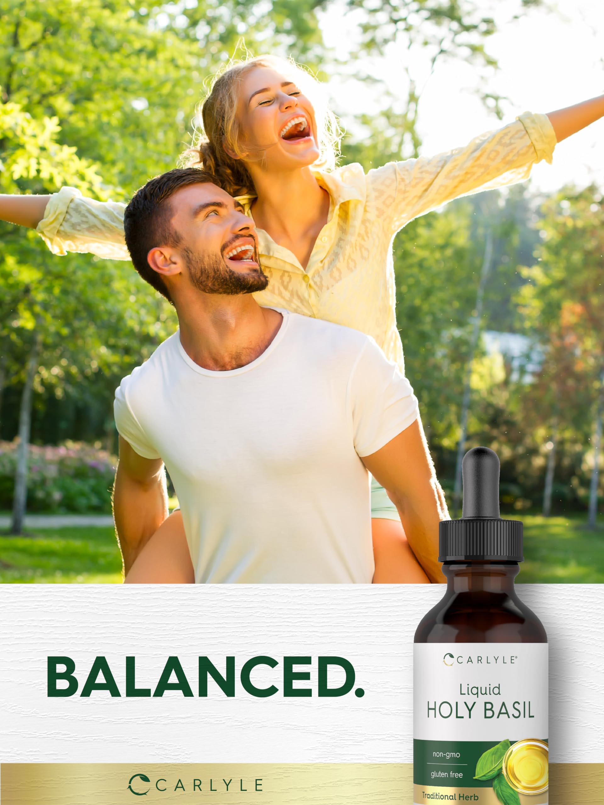 Carlyle Holy Basil liquid supplement for daily wellness routine
