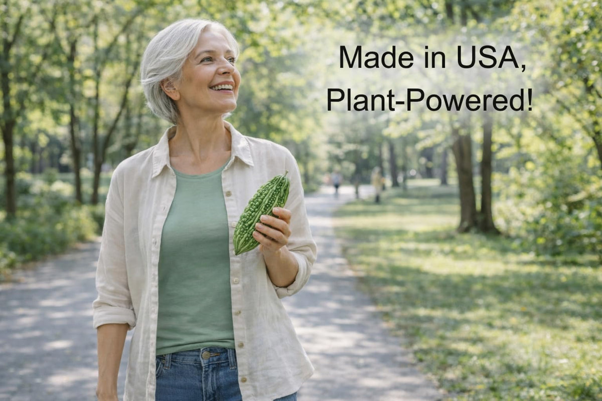 USA imported MARQ Nutrition Karela capsules for dietary glucose management and digestion.