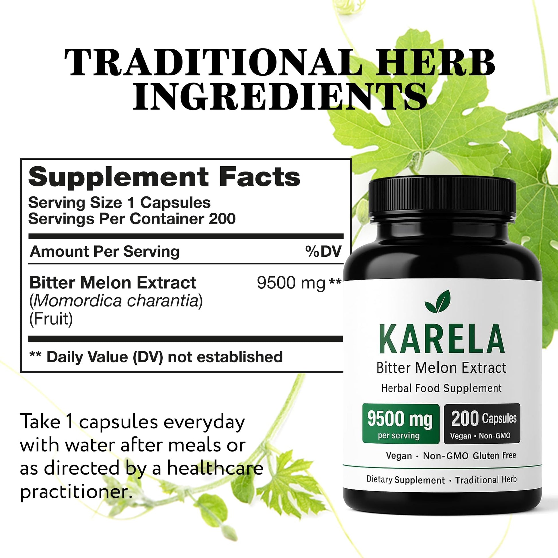 Imported Carlyle Bitter Melon herbal vitamin capsules for metabolic wellness and healthy digestion.