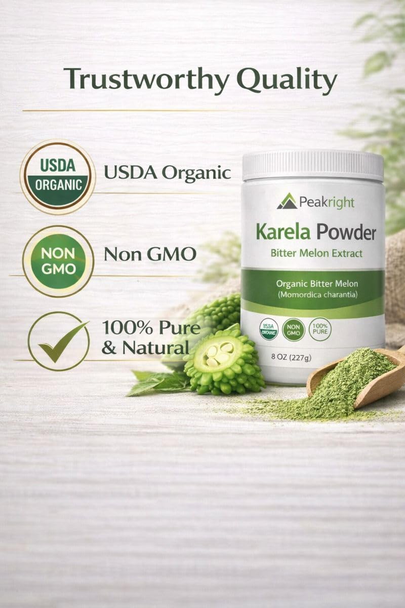 Organic USDA certified authentic bitter melon powder resealable bag