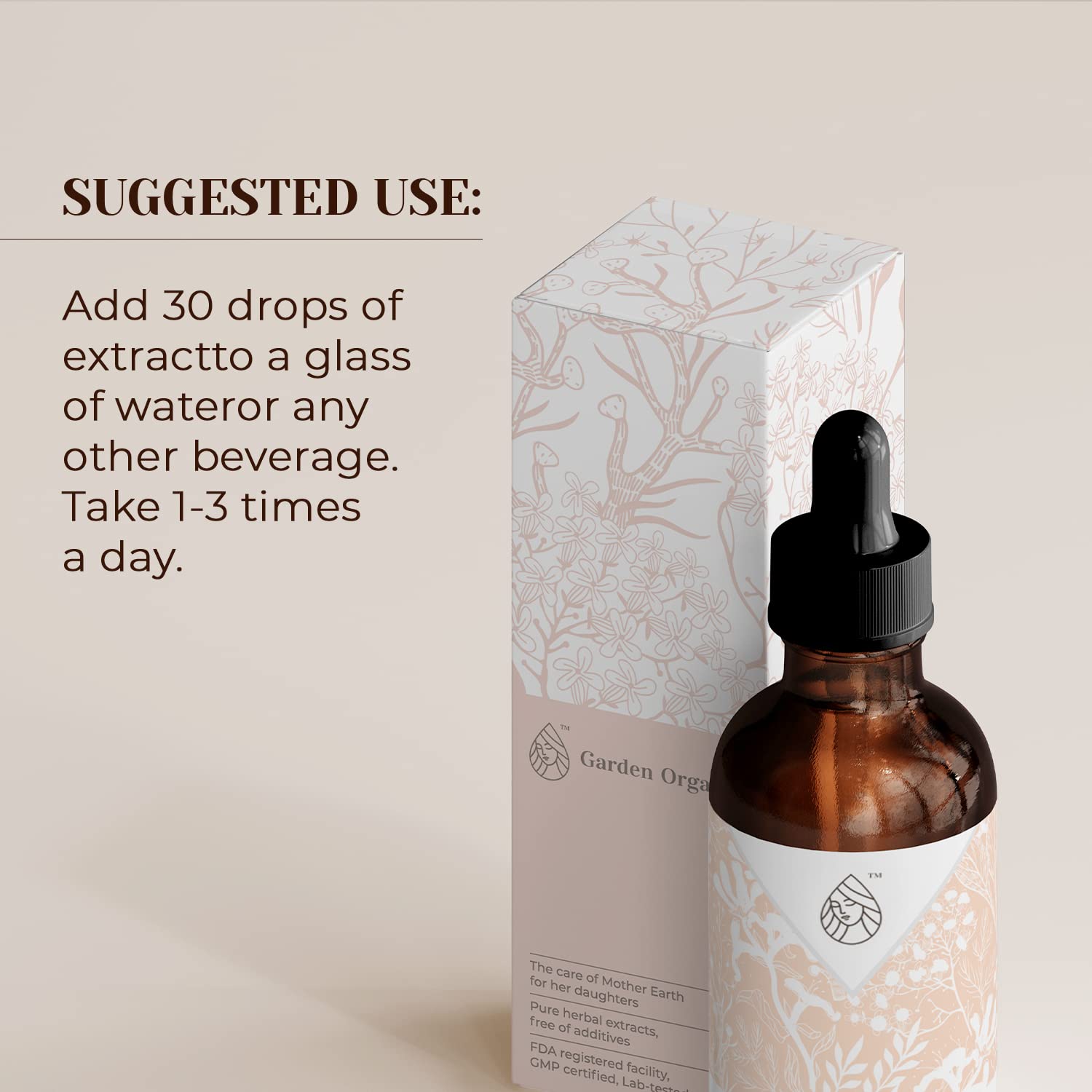Back label of Secrets of the Tribe Momordica Charantia extract with ingredients and usage directions