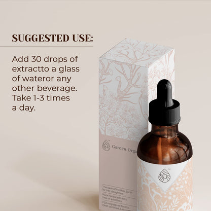 Back label of Secrets of the Tribe Momordica Charantia extract with ingredients and usage directions
