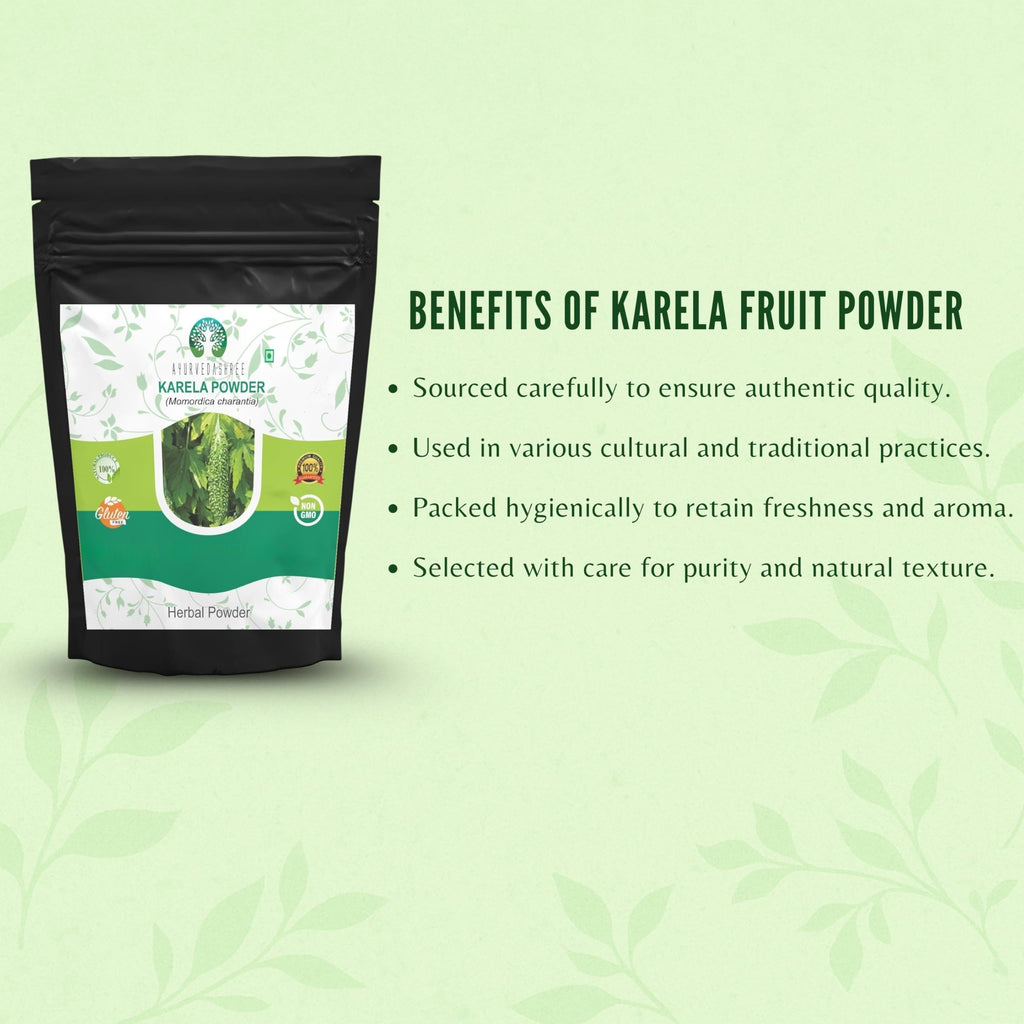 Ayurvedashree Karela powder natural liver detox and blood purifier supplement description