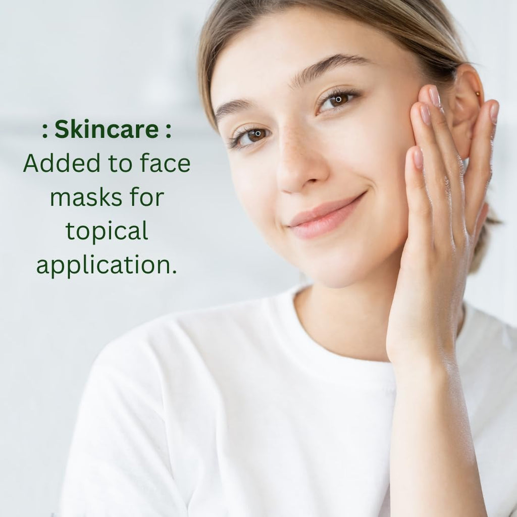 Natural bitter gourd leaf powder prepared for a DIY clarifying face mask