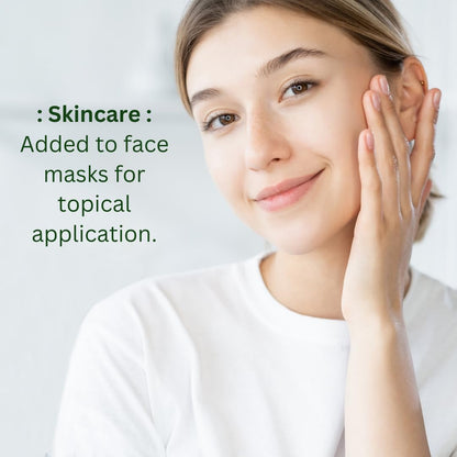 Natural bitter gourd leaf powder prepared for a DIY clarifying face mask