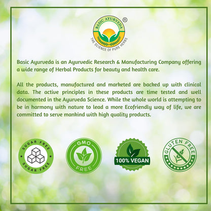 Full range view of the 960ml Basic Ayurveda herbal detox drink bottle packaging
