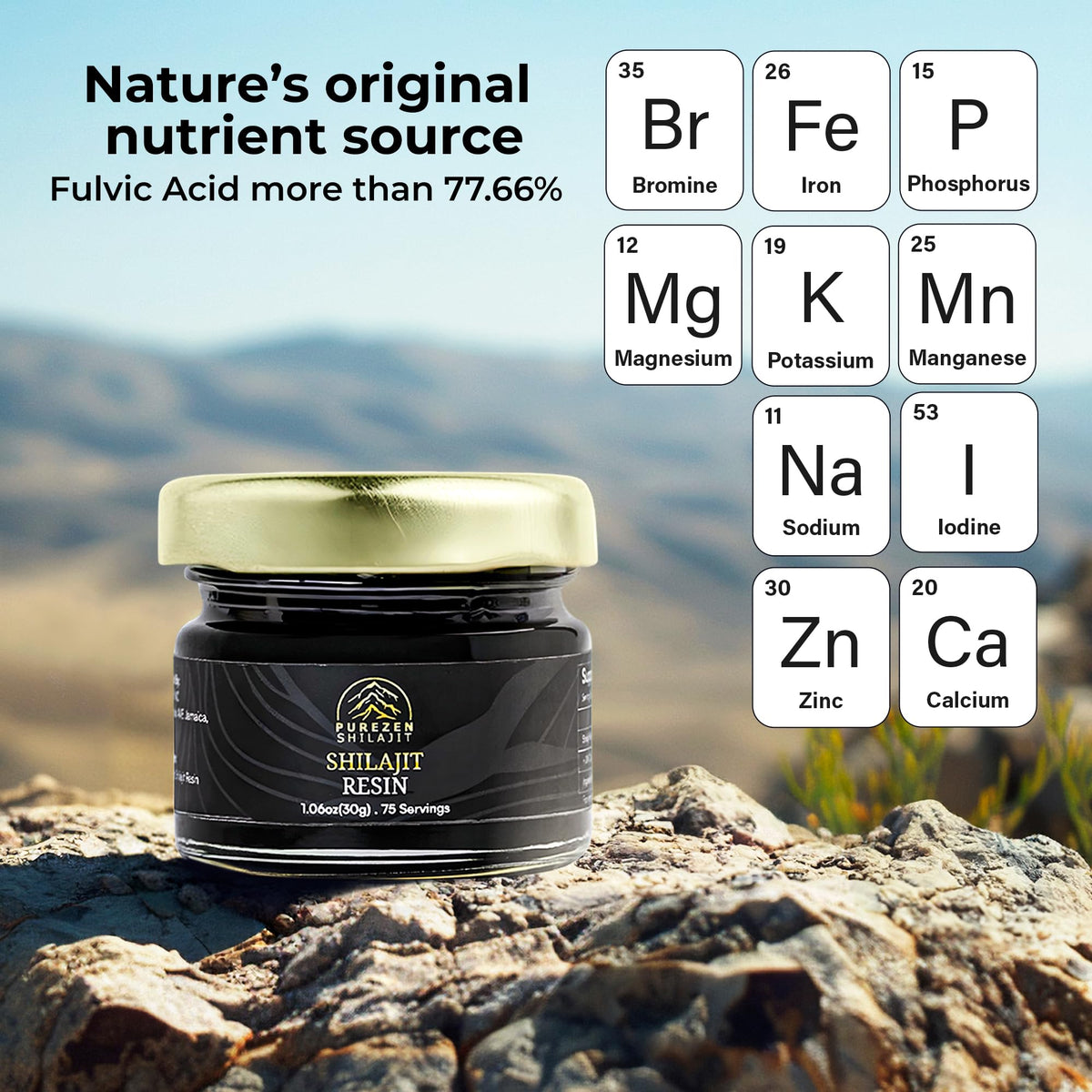 Organic Himalayan shilajit supplement for natural energy and stamina support