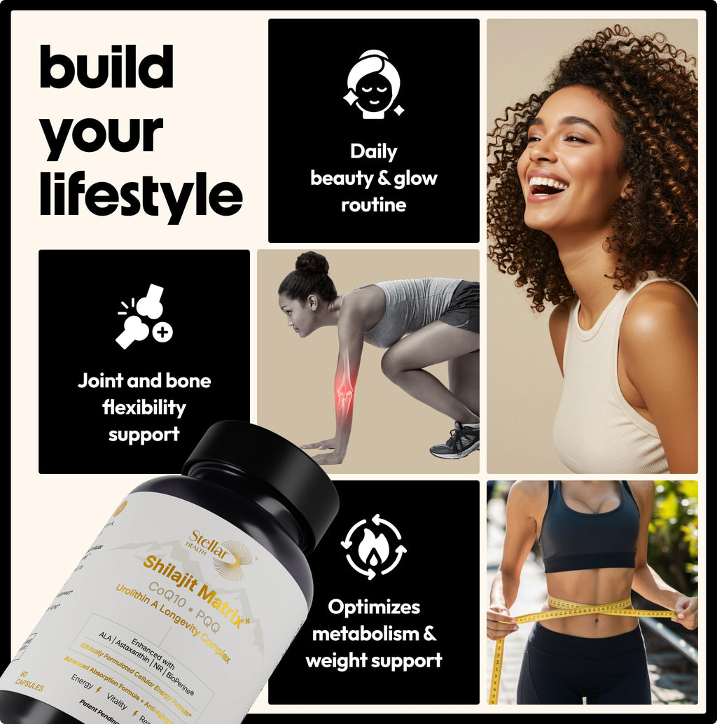 Rudra Retails imported genuine Stellar Health dietary supplement bottle side profile.