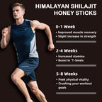 Single-serve shilajit honey stick being poured into warm water.