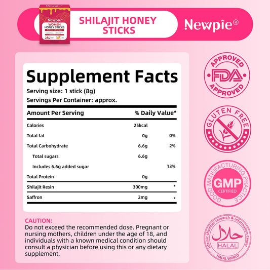 HOWEEJET strawberry flavor shilajit packets displayed with natural ingredients