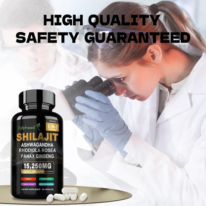 Rolphood shilajit and ashwagandha adaptogen supplement for stress relief