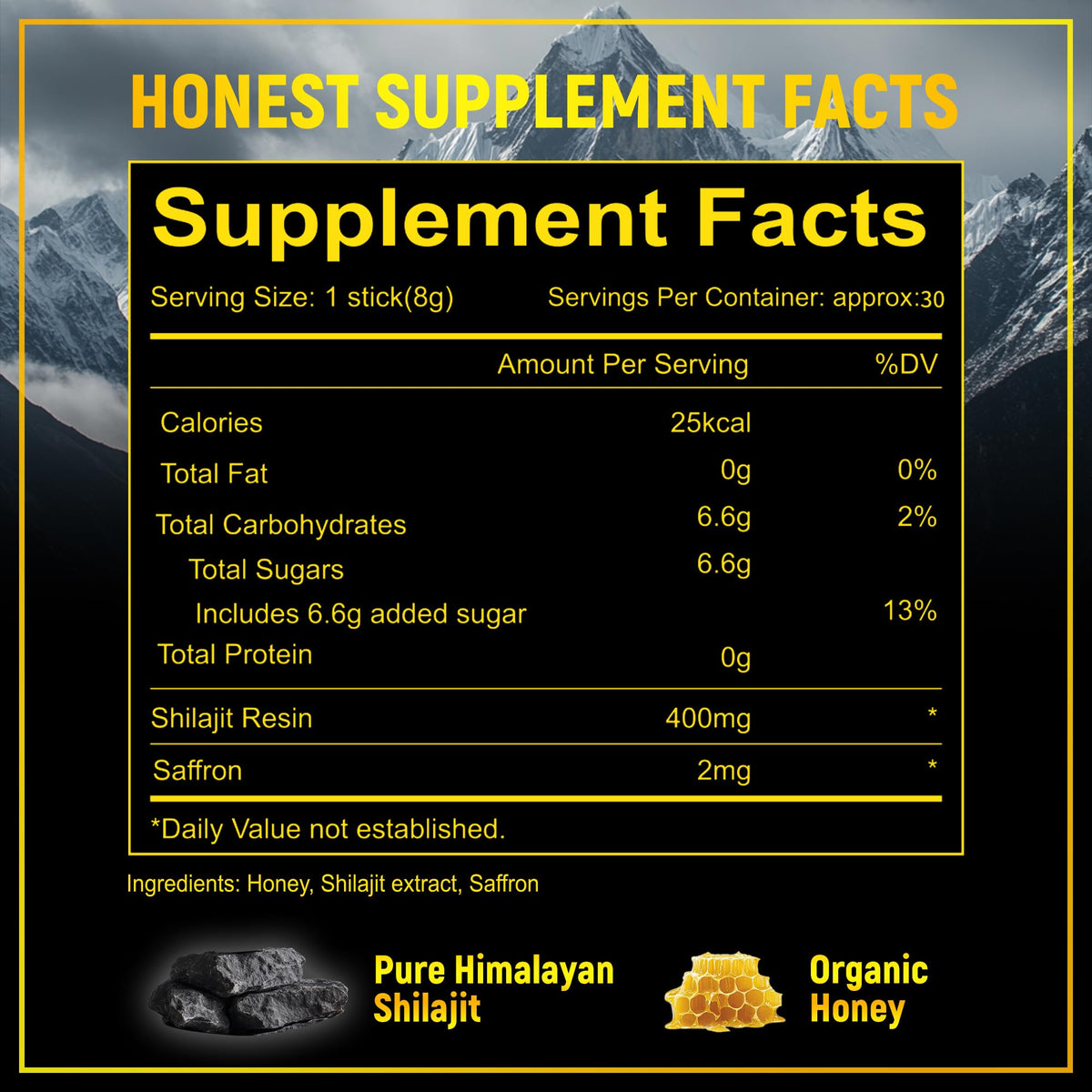 Side view of the imported packaging highlighting the 85 plus trace minerals benefit statement for wellness.