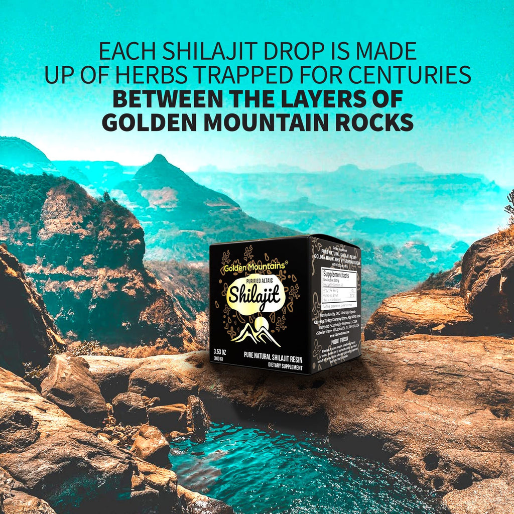 Pure wild-harvested Siberian Altai shilajit resin box with quality certificate