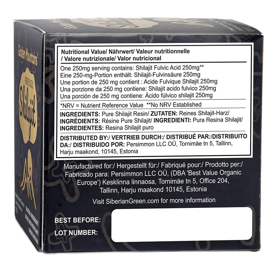 Laboratory tested pure black shilajit resin jar for energy and stamina