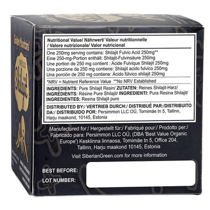 Laboratory tested pure black shilajit resin jar for energy and stamina