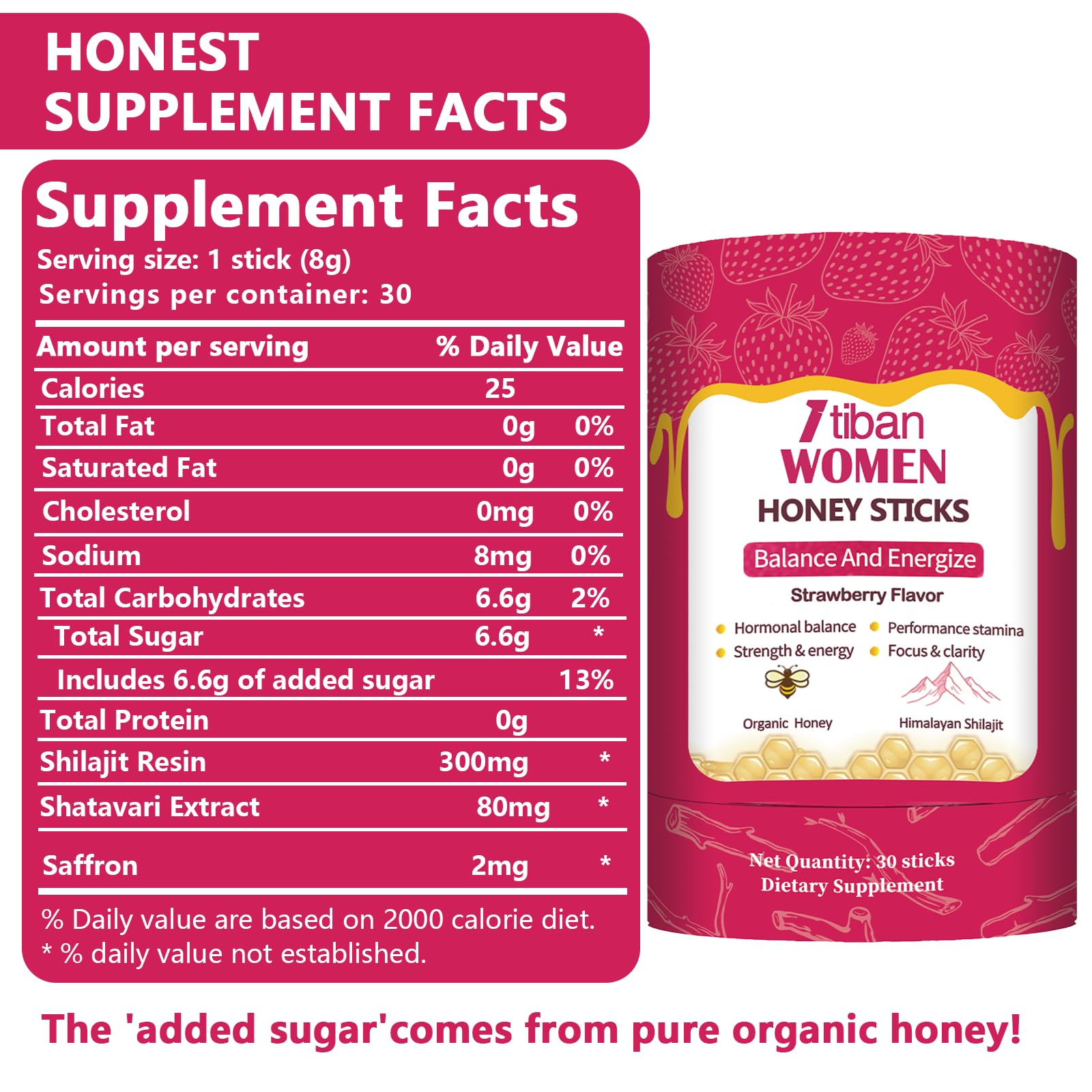 Authentic USA imported shilajit honey sticks for hormonal balance and energy