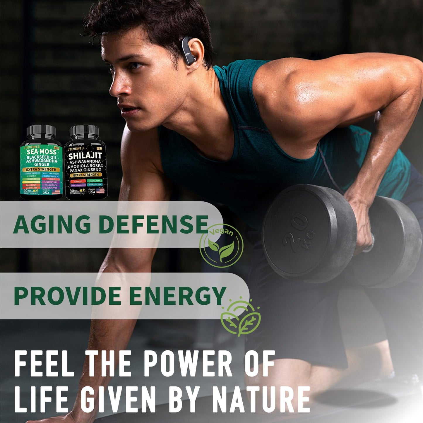 Gujisa extra strength adaptogen complex supplement facts and ingredients list.