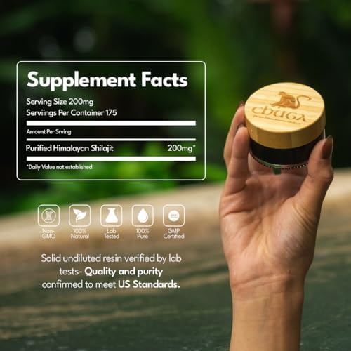 Organic Himalayan shilajit resin supplement for energy support