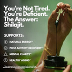 Grade A imported shilajit supplement nutritional facts label