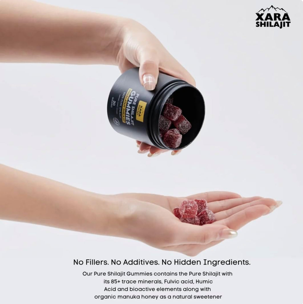 Xara Shilajit 85 trace minerals sugar free vegan dietary supplement