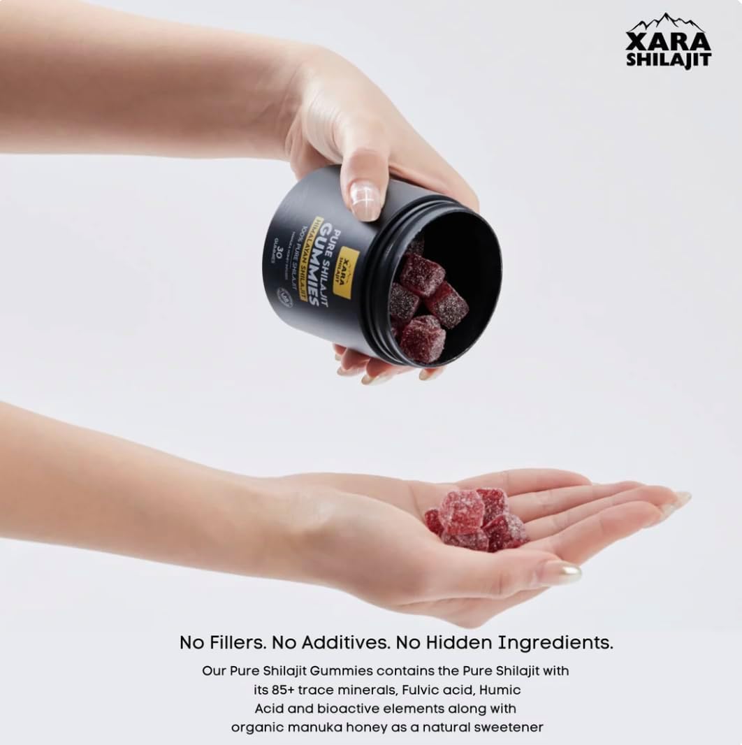 Xara Shilajit 85 trace minerals sugar free vegan dietary supplement