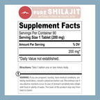 Close up of the vegan and gluten free labels on the authentic USA imported shilajit container.