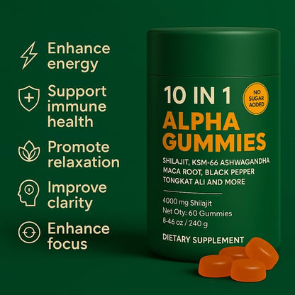 WSJAWH sixty vegan capsules bottle showcasing the complete ten in one blend for advanced men's wellness.