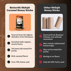 Travel friendly individual sticks of Better Alt shilajit honey for on the go muscle recovery.