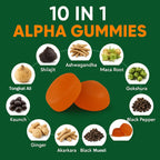 Hanachi mens energy and stamina gummies close up view showcasing premium imported packaging