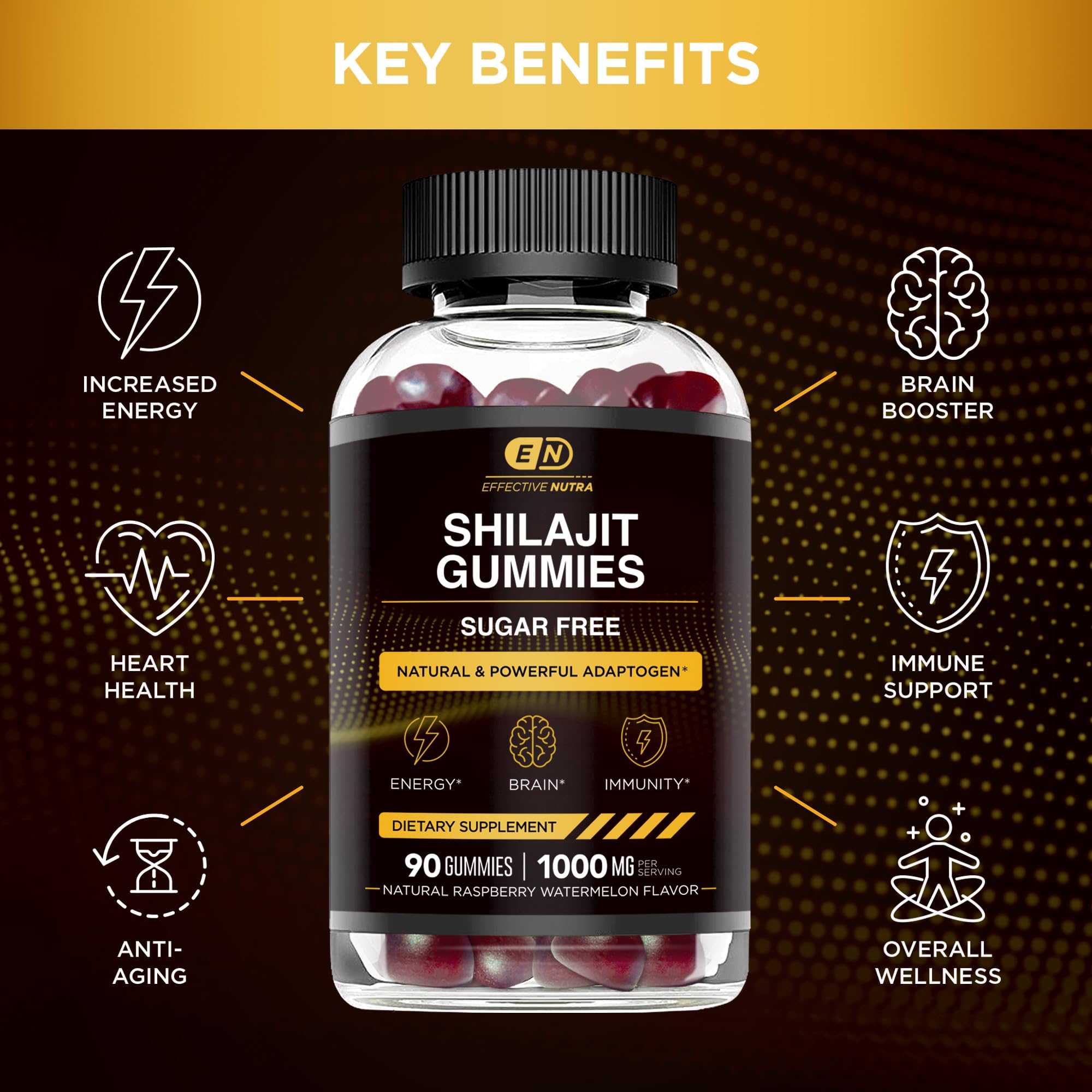 Sugar free Himalayan shilajit supplement for brain health and focus.