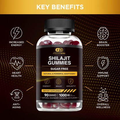 Sugar free Himalayan shilajit supplement for brain health and focus.