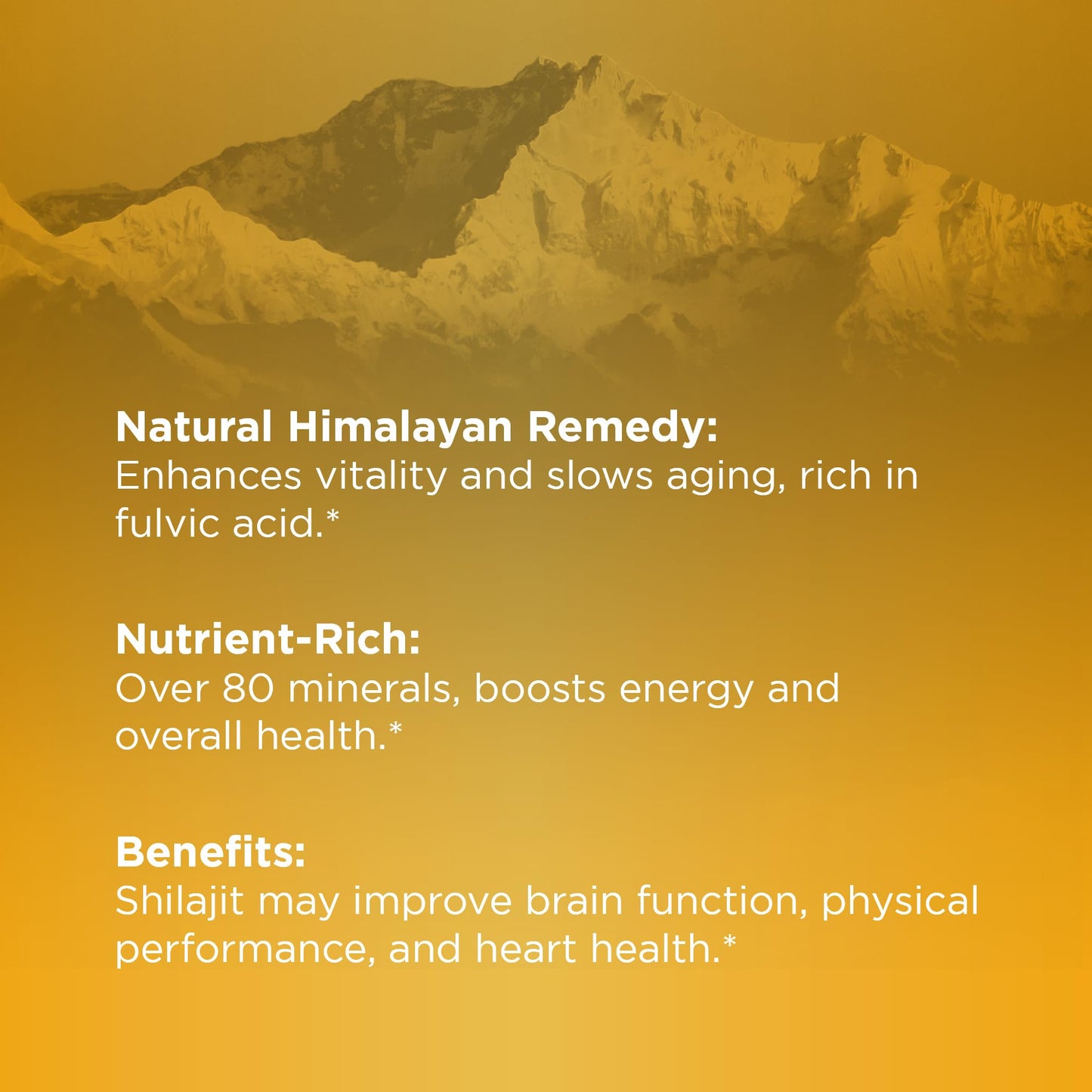 High altitude Himalayan shilajit gummies for immune support.