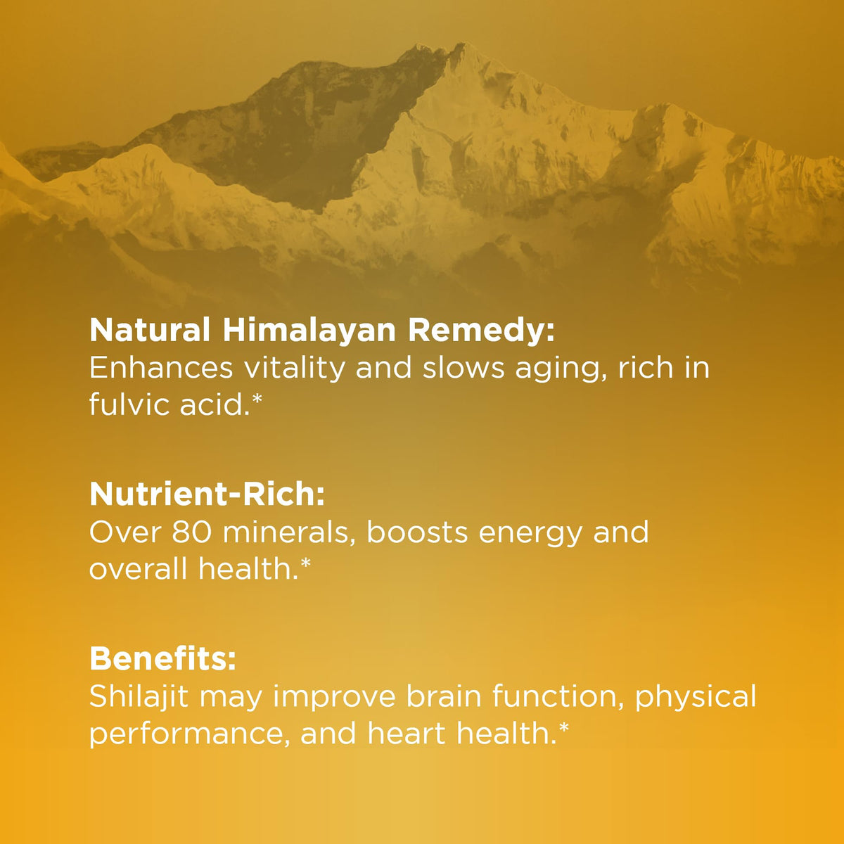 High altitude Himalayan shilajit gummies for immune support.