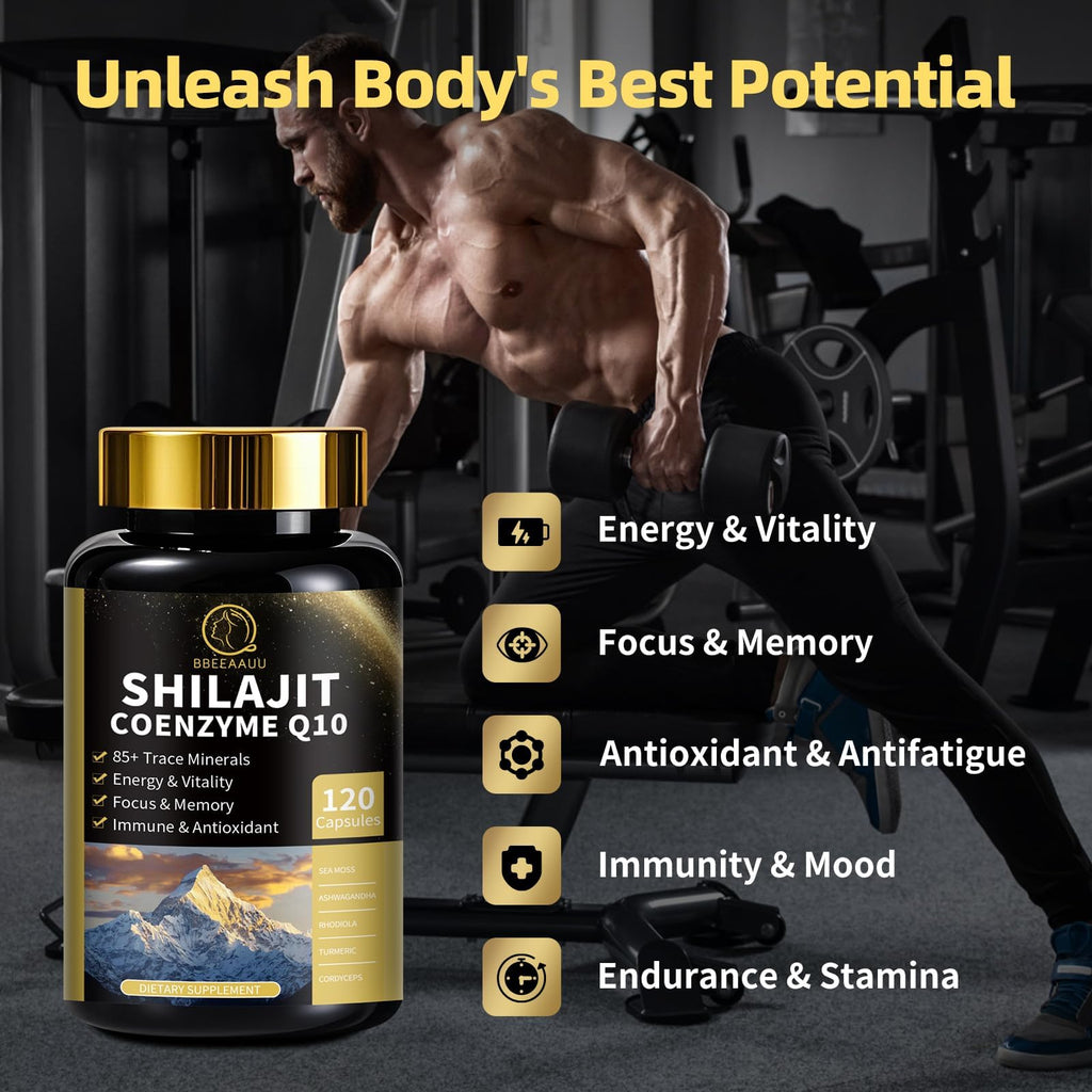 BBEEAAUU multi-ingredient herbal wellness supplement bottle showing 12 in 1 formula details