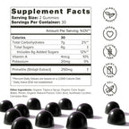 Sixty count bottle of Organifi shilajit dietary supplement gummies