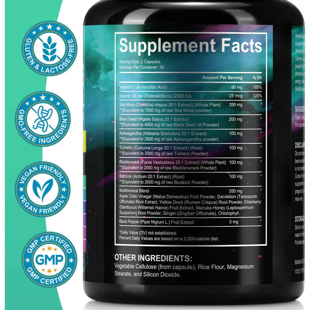 Multi ingredient superfood complex for enhanced immune defense and natural energy support