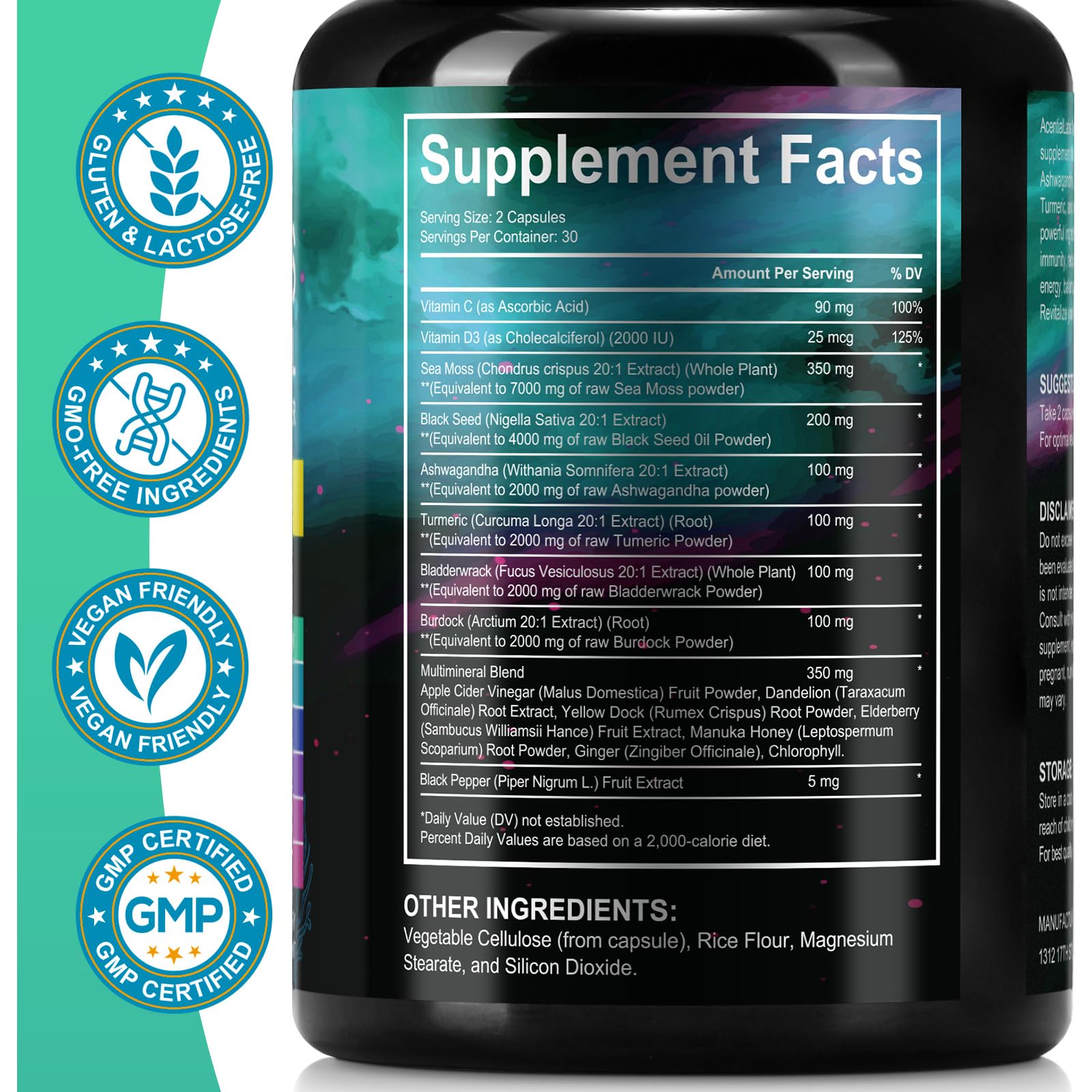 Multi ingredient superfood complex for enhanced immune defense and natural energy support