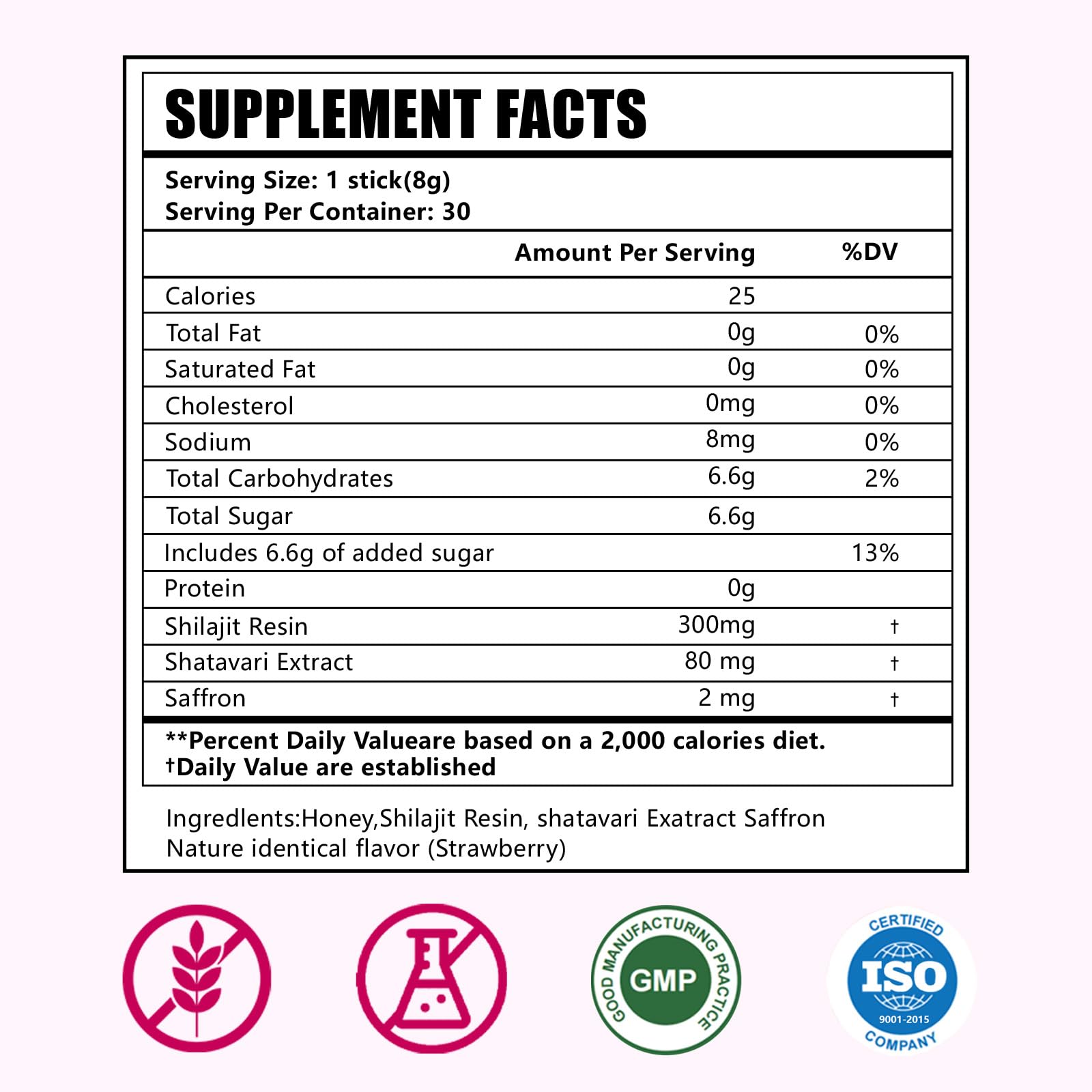 Zoone Nutra strawberry flavored shilajit sticks for hormonal balance
